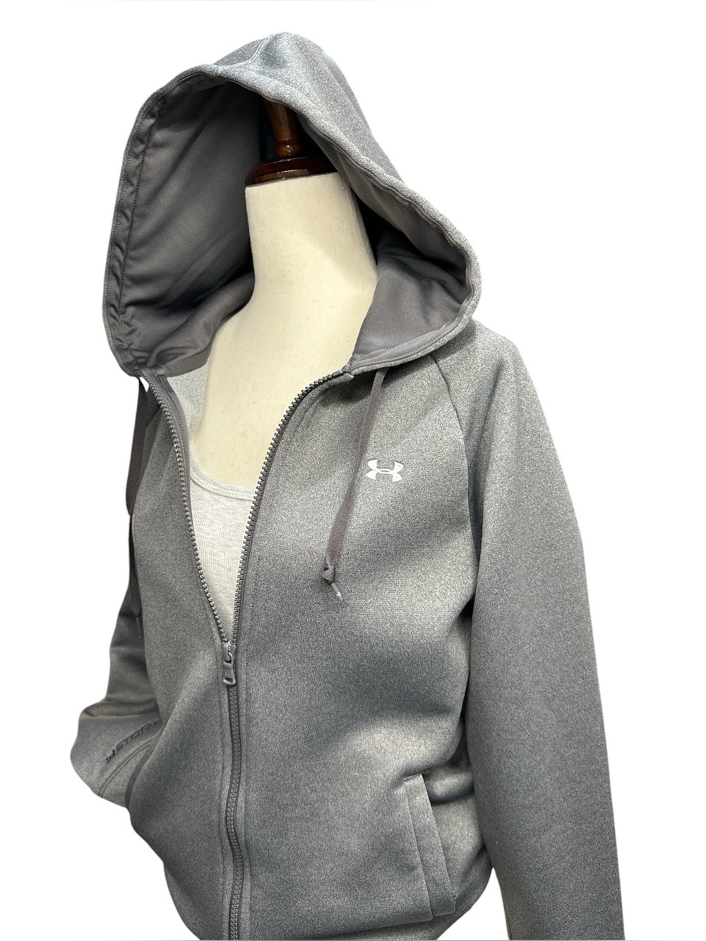 Under Armour Storm Fleece Full Zip Hoodie Heather Gray Medium M - Picture 4 of 8